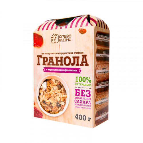Гранола с черносливом и финиками