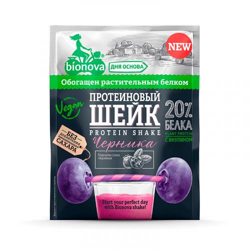 Протеиновый шейк с черникой Bionova